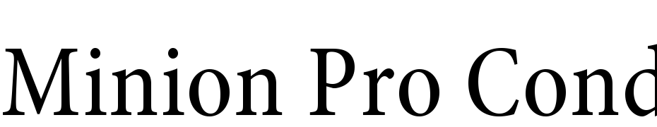 Minion Pro Cond Font Download Free